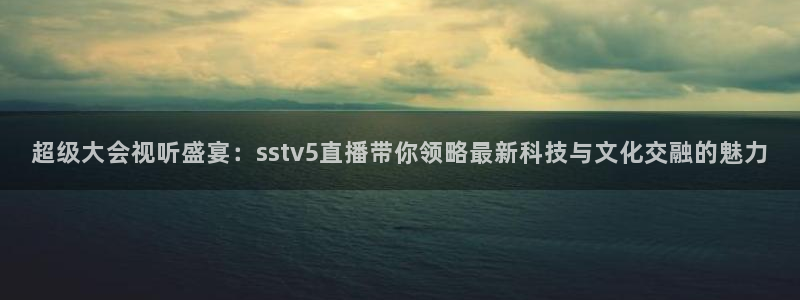 乐球体育免费直播高清：超级大会视听盛宴：sstv5直播带你领略最新科技与文化交融的魅力